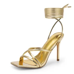 Lace Up Strappy Stilleto Sandals