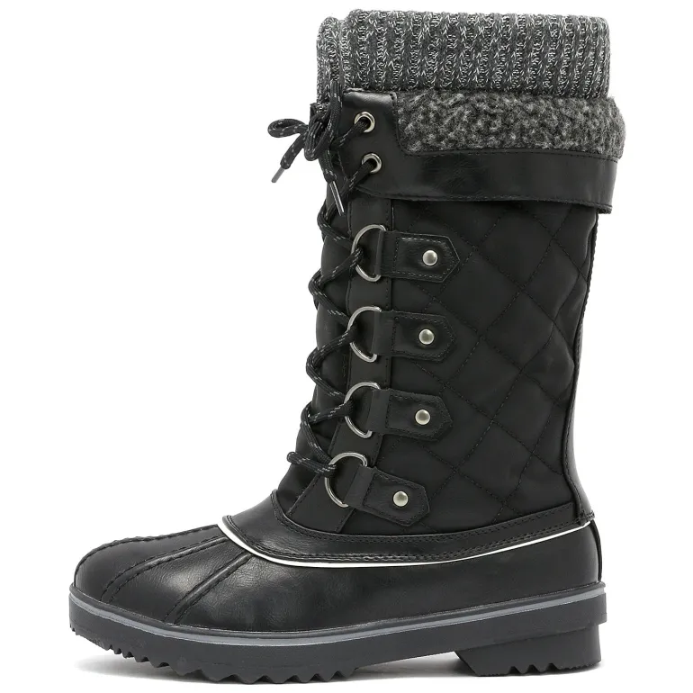 Lace Up Winter Fur Snow Boots