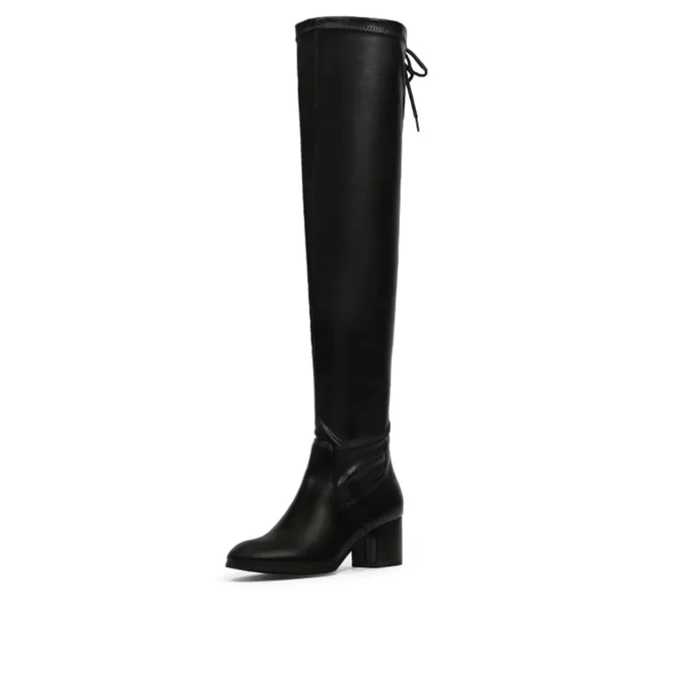 Laurence Chunky Heel Thigh High Boots