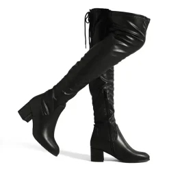 Laurence Chunky Heel Thigh High Boots