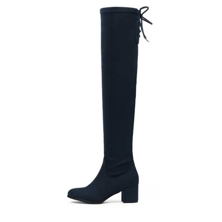 Laurence Chunky Heel Thigh High Boots