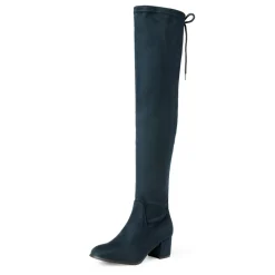 Laurence Chunky Heel Thigh High Boots