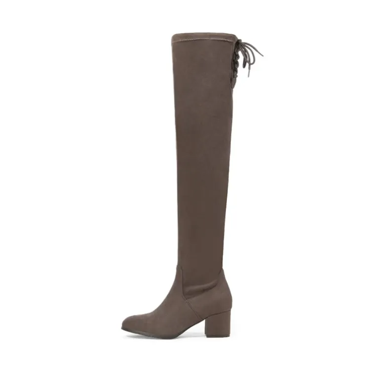 Laurence Chunky Heel Thigh High Boots