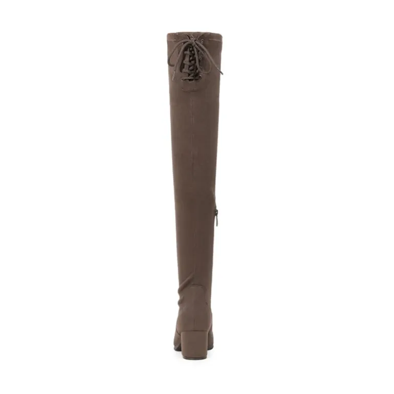 Laurence Chunky Heel Thigh High Boots