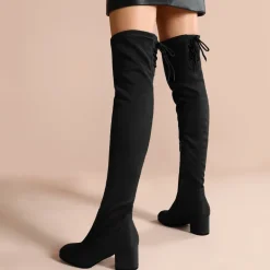Laurence Chunky Heel Thigh High Boots