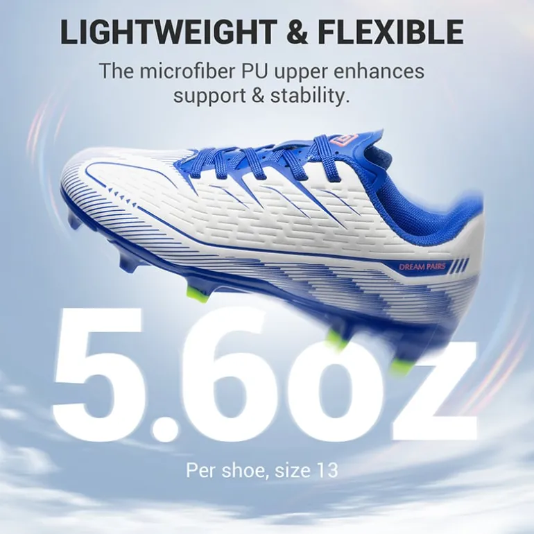 Lightweight Three-Zone Stud Kids' Soccer Cleats for Boys & Girls