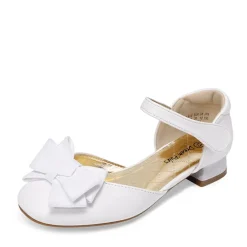 Low Heel Bow Ankle Strap Sandals