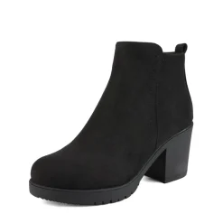 Low Heel Chunky Ankle Boots