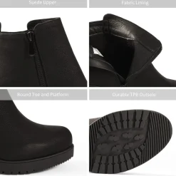 Low Heel Chunky Ankle Boots