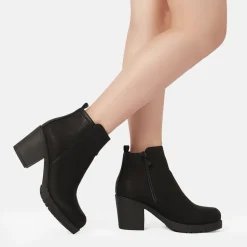Low Heel Chunky Ankle Boots