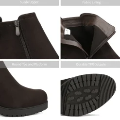 Low Heel Chunky Ankle Boots