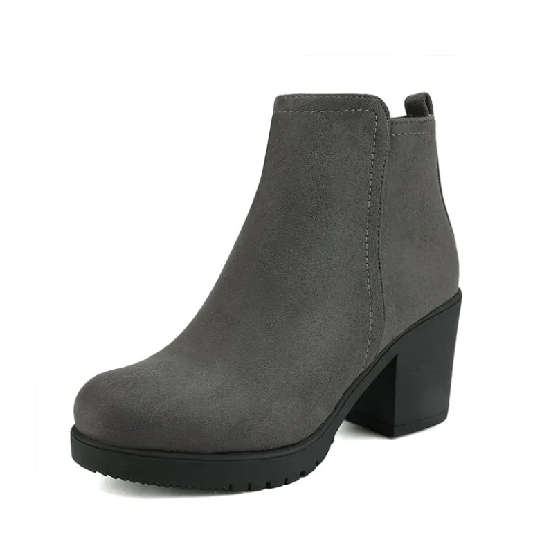Low Heel Chunky Ankle Boots