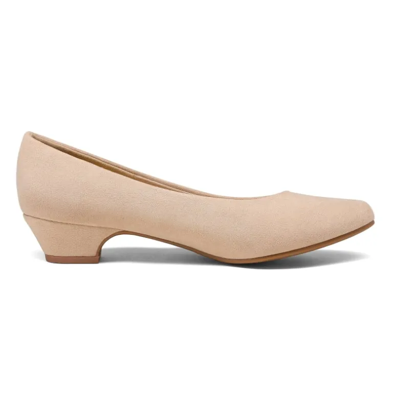 Low Heel Chunky Pump Shoes