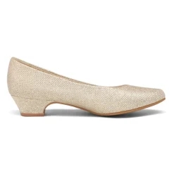 Low Heel Chunky Pump Shoes