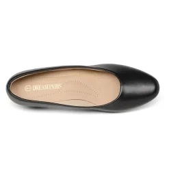Low Heel Chunky Pump Shoes