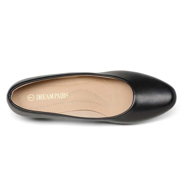 Low Heel Chunky Pump Shoes