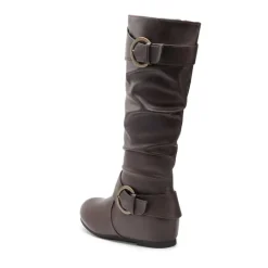 Low Heel Knee High Boots