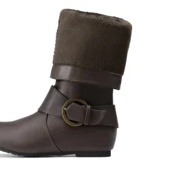 Low Heel Knee High Boots