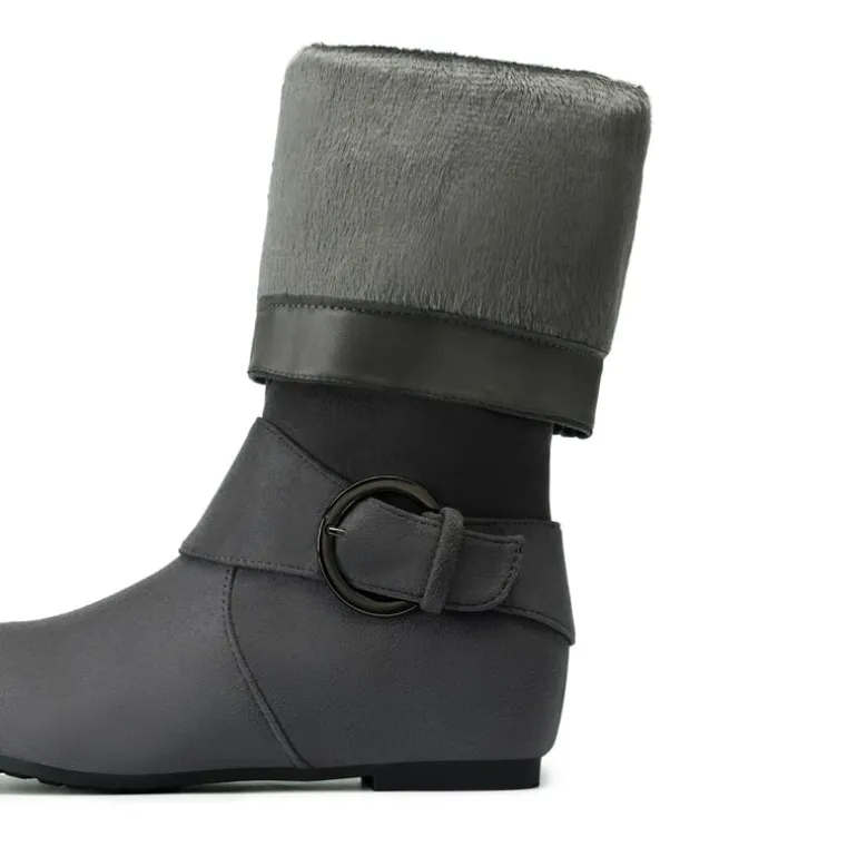 Low Heel Knee High Boots