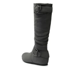 Low Heel Knee High Boots