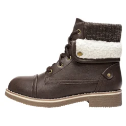 Low Heel Lace Up Ankle Boots