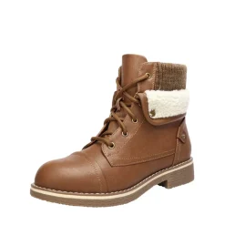 Low Heel Lace Up Ankle Boots