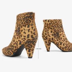 Low Heel Pointed Toe Ankle Booties