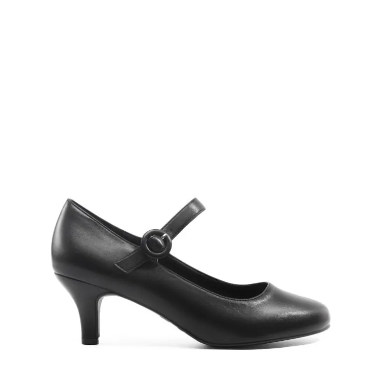 Low Kitten Heel Mary Jane Pumps