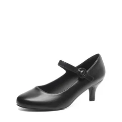 Low Kitten Heel Mary Jane Pumps