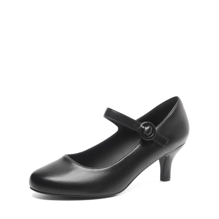 Low Kitten Heel Mary Jane Pumps