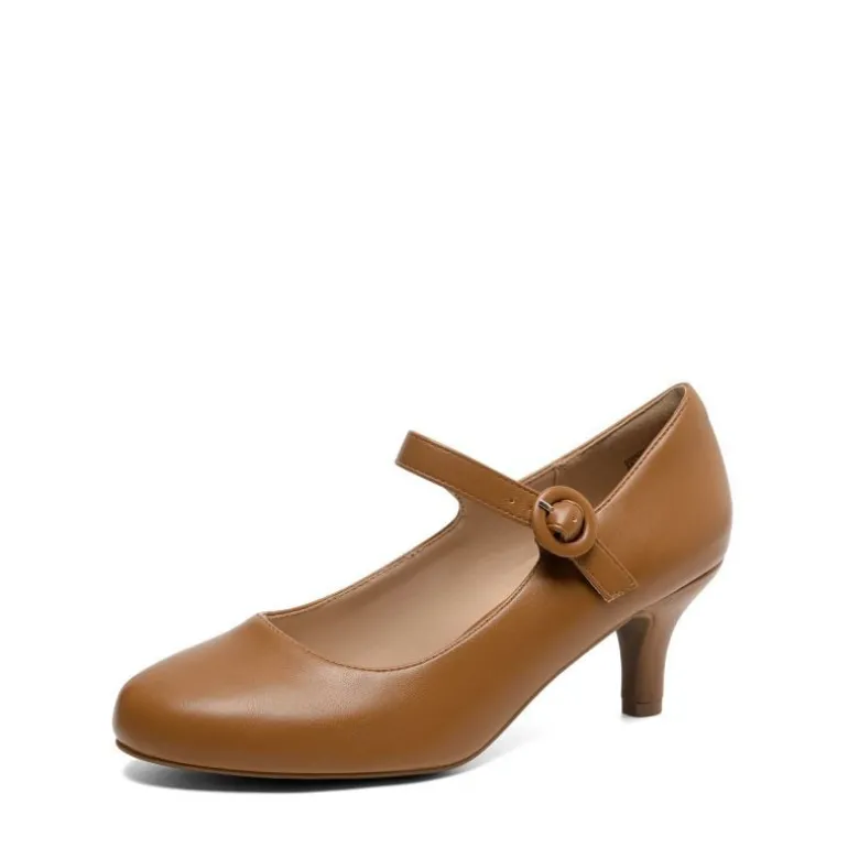 Low Kitten Heel Mary Jane Pumps