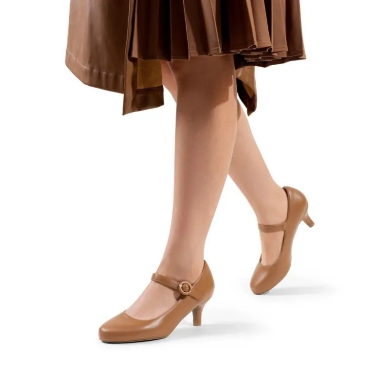 Low Kitten Heel Mary Jane Pumps