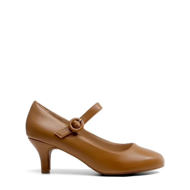 Low Kitten Heel Mary Jane Pumps