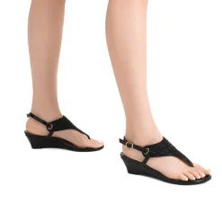 Low Wedge Dress Sandals