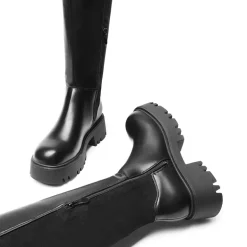 Lug Sole Over The Knee Boots