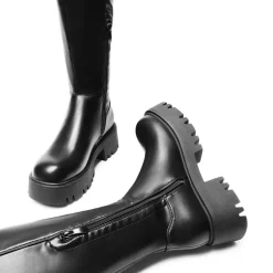 Lug Sole Over The Knee Boots