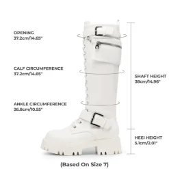 Lug Sole Platform Motorcycle Boots