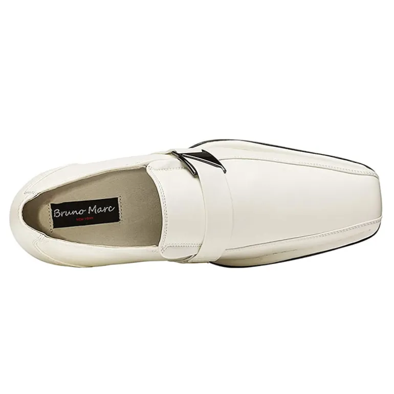 Men's Buckle Strap PU Leather Dress Loafers