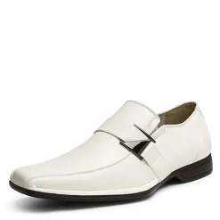 Men's Buckle Strap PU Leather Dress Loafers