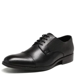 Men's Cap-Toe PU Leather Oxford Shoes