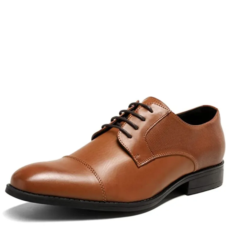 Men's Cap-Toe PU Leather Oxford Shoes