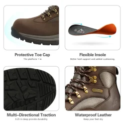 Men's Cap Toe Steel Toe Work Boots