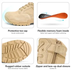 Men's Cap-Toe Tactical Research Work Boots