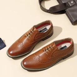 Men's Classic Wingtip Dress Shoes