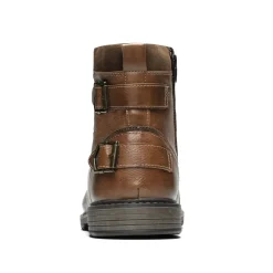 Men's Fur-Lined Combat Dress Boots