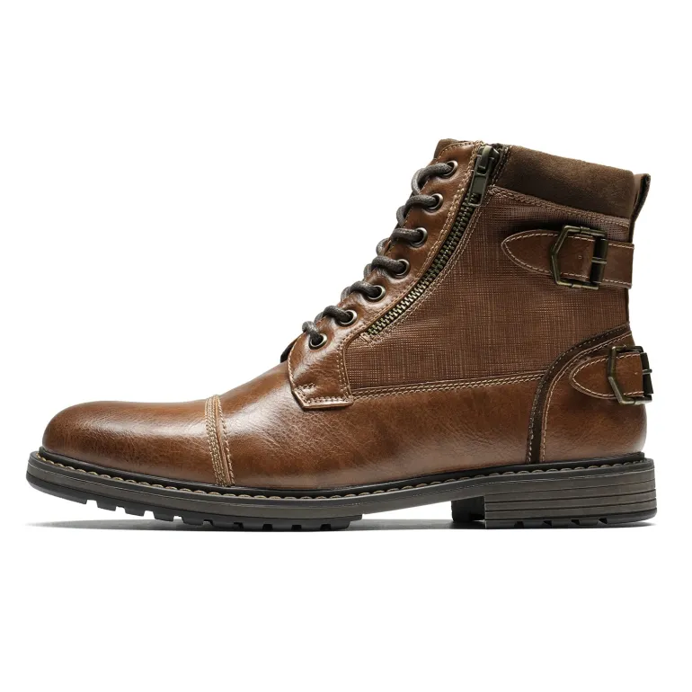 Men's Fur-Lined Combat Dress Boots