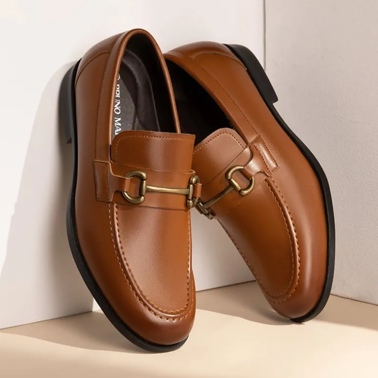 Men's Metallic Dress Loafer Shoes