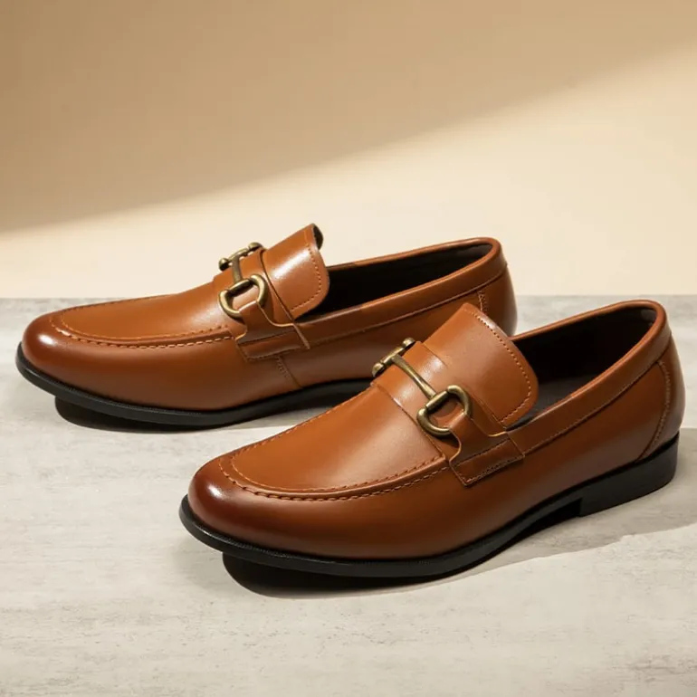 Men's Metallic Dress Loafer Shoes