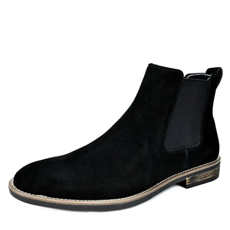 Men's Plain-Toe Suede Chelsea Boots