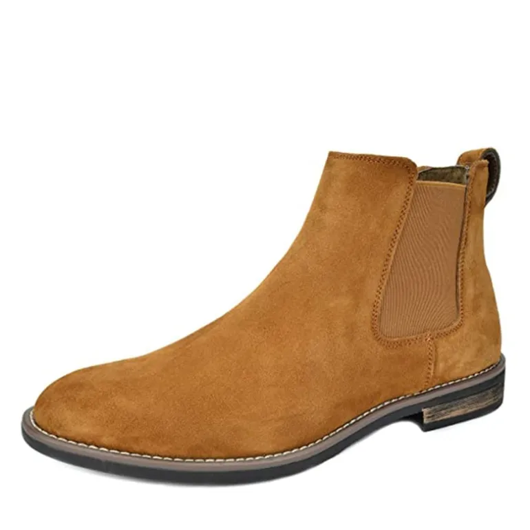 Men's Plain-Toe Suede Chelsea Boots